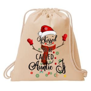 Grandma Tee Blessed To Be Called Auntie Snow Cool Gift Drawstring Bag