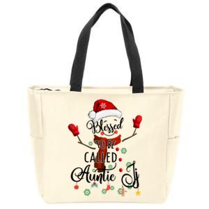 Grandma Tee Blessed To Be Called Auntie Snow Cool Gift Zip Tote Bag