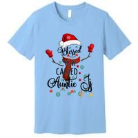 Grandma Tee Blessed To Be Called Auntie Snow Cool Gift Premium T-Shirt