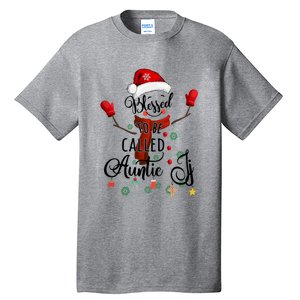 Grandma Tee Blessed To Be Called Auntie Snow Cool Gift Tall T-Shirt