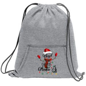 Grandma Tee Blessed To Be Called Auntie Snow Cool Gift Sweatshirt Cinch Pack Bag