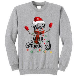 Grandma Tee Blessed To Be Called Auntie Snow Cool Gift Tall Sweatshirt