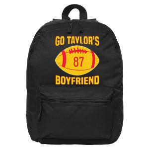 Go T.aylors Boyfriend Football Funny Go T.aylor's Boyfriend 16 in Basic Backpack