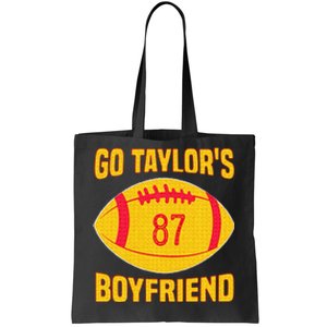 Go T.aylors Boyfriend Football Funny Go T.aylor's Boyfriend Tote Bag