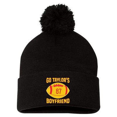 Go T.aylors Boyfriend Football Funny Go T.aylor's Boyfriend Pom Pom 12in Knit Beanie
