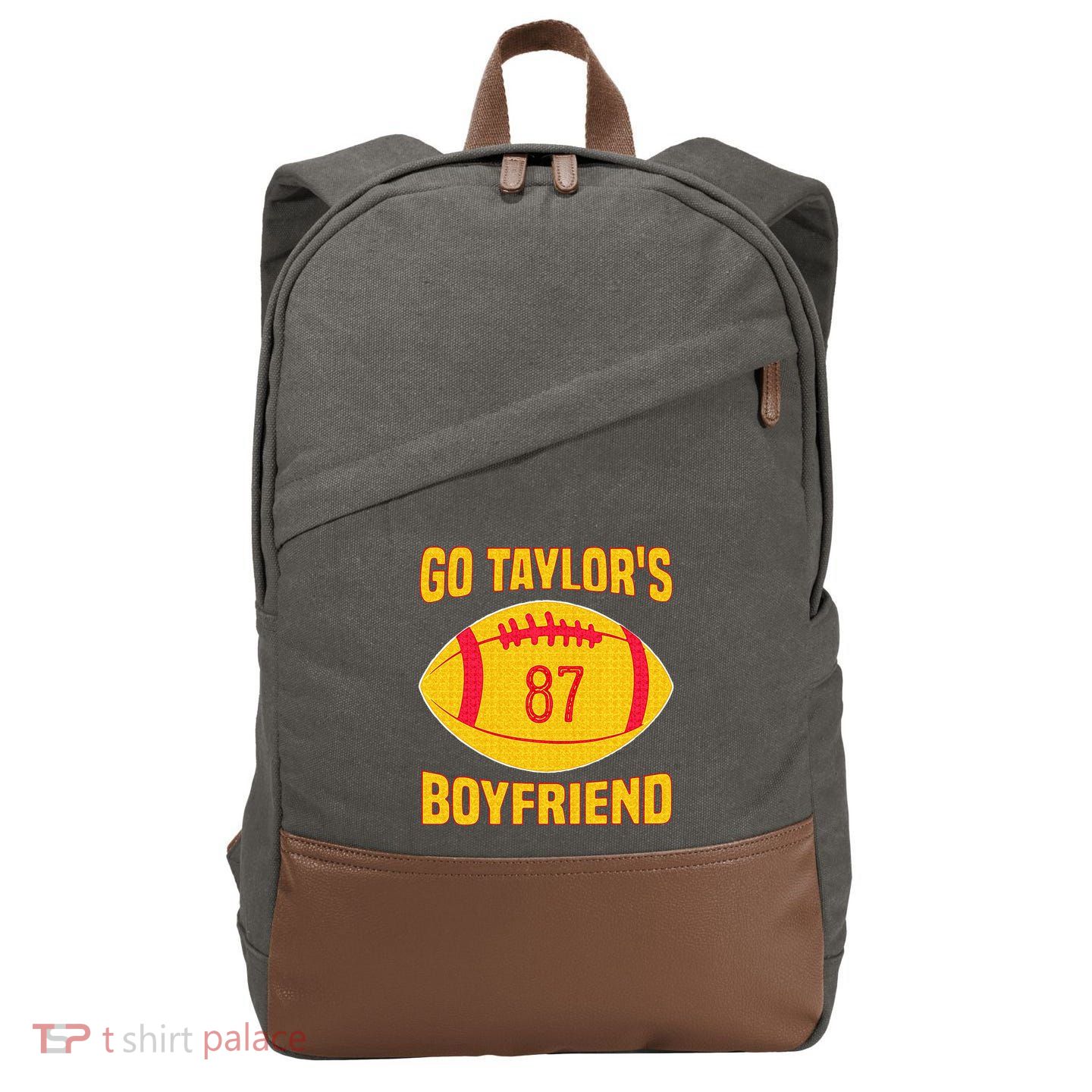 Go T.aylors Boyfriend Football Funny Go T.aylor's Boyfriend Cotton Canvas Backpack