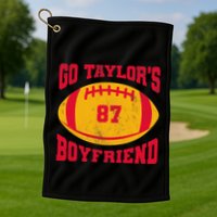 Go T.aylors Boyfriend Football Season Game Day Vintage Golf Towel