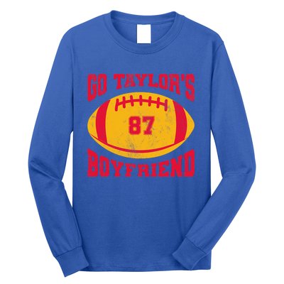 Go T.aylors Boyfriend Football Season Game Day Vintage Long Sleeve Shirt