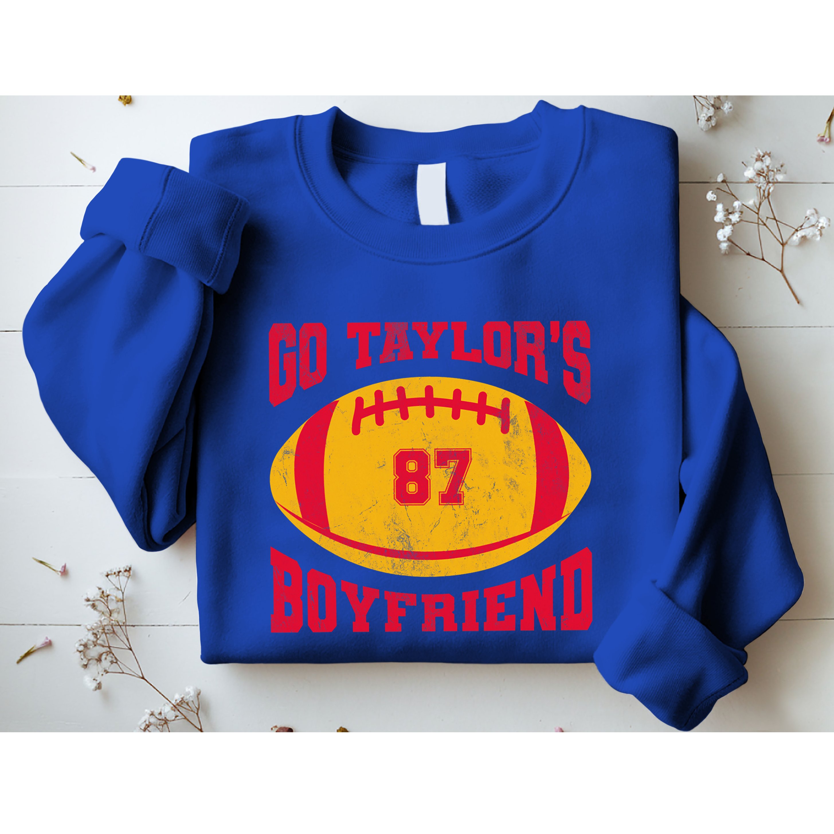 Go T.aylors Boyfriend Football Season Game Day Vintage Sweatshirt