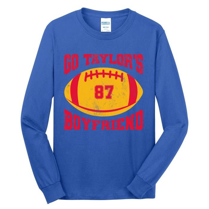 Go T.aylors Boyfriend Football Season Game Day Vintage Tall Long Sleeve T-Shirt