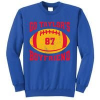 Go T.aylors Boyfriend Football Season Game Day Vintage Tall Sweatshirt