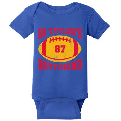 Go T.aylors Boyfriend Football Season Game Day Vintage Baby Bodysuit