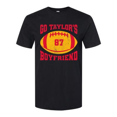 Go T.aylors Boyfriend Football Season Game Day Vintage Softstyle CVC T-Shirt