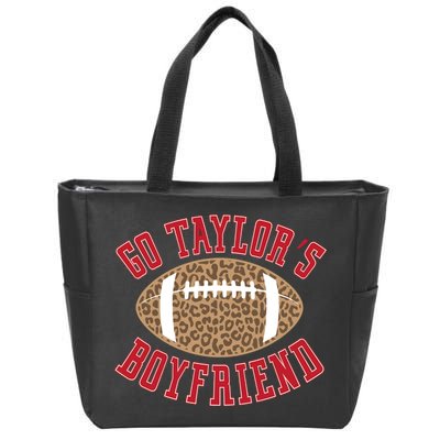 Go TS Boyfriend Funny Football Team Zip Tote Bag