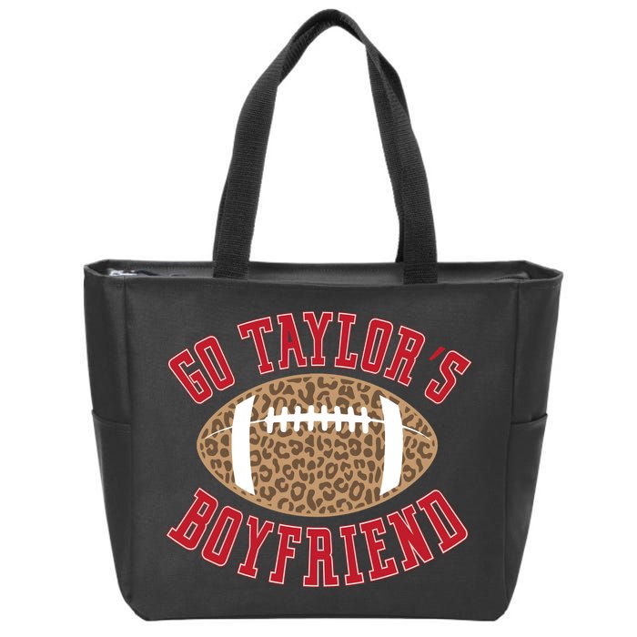 Go TS Boyfriend Funny Football Team Zip Tote Bag