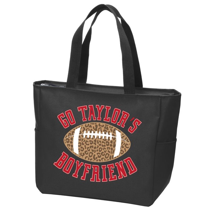 Go TS Boyfriend Funny Football Team Zip Tote Bag