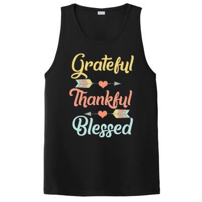 Grateful Thankful Blessed Cool Thanksgiving Day Gift PosiCharge Competitor Tank