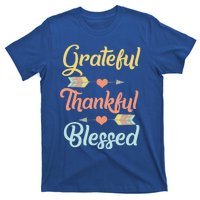 Grateful Thankful Blessed Cool Thanksgiving Day Gift T-Shirt