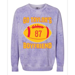 Go Ta.ylors Boyfriend Football Funny Go Ta.ylor's Boyfriend Colorblast Crewneck Sweatshirt