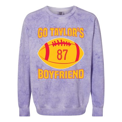 Go Ta.ylors Boyfriend Football Funny Go Ta.ylor's Boyfriend Colorblast Crewneck Sweatshirt