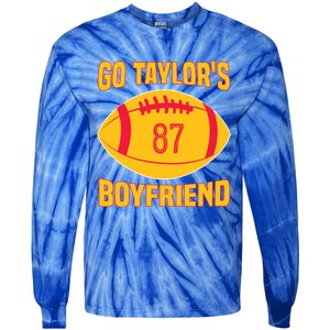 Go Ta.ylors Boyfriend Football Funny Go Ta.ylor's Boyfriend Tie-Dye Long Sleeve Shirt