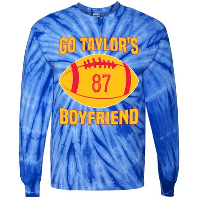 Go Ta.ylors Boyfriend Football Funny Go Ta.ylor's Boyfriend Tie-Dye Long Sleeve Shirt