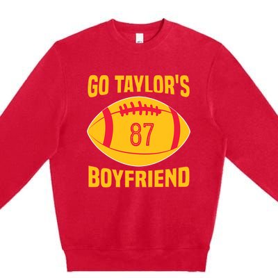 Go Ta.ylors Boyfriend Football Funny Go Ta.ylor's Boyfriend Premium Crewneck Sweatshirt