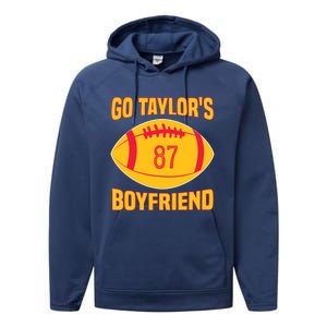 Go Ta.ylors Boyfriend Football Funny Go Ta.ylor's Boyfriend Performance Fleece Hoodie