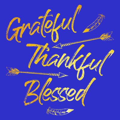 Grateful Thankful Blessed Gold Thanksgiving Day Gift T-Shirt