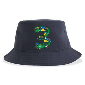 Garbage Truck Boy 3rd Birthday 3 Years Old Garbage Truck Boy Sustainable Bucket Hat