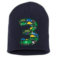 Garbage Truck Boy 3rd Birthday 3 Years Old Garbage Truck Boy Short Acrylic Beanie