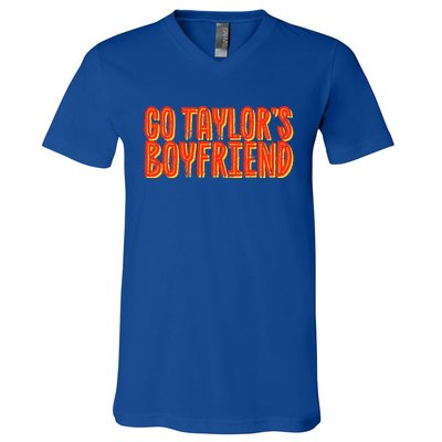 Go T.aylor’s Boyfriend Football Funny V-Neck T-Shirt