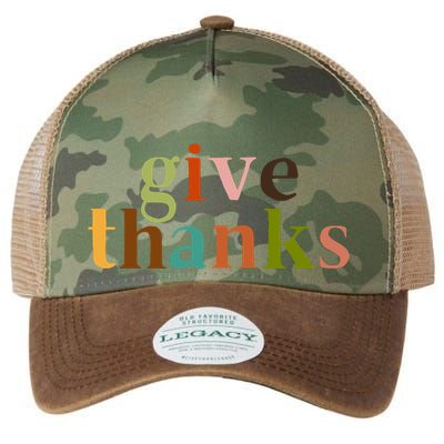 Give Thanks Be Thankful Thankgiving Legacy Tie Dye Trucker Hat