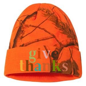 Give Thanks Be Thankful Thankgiving Kati Licensed 12" Camo Beanie