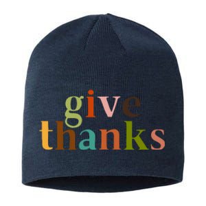 Give Thanks Be Thankful Thankgiving Sustainable Beanie