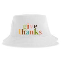 Give Thanks Be Thankful Thankgiving Sustainable Bucket Hat