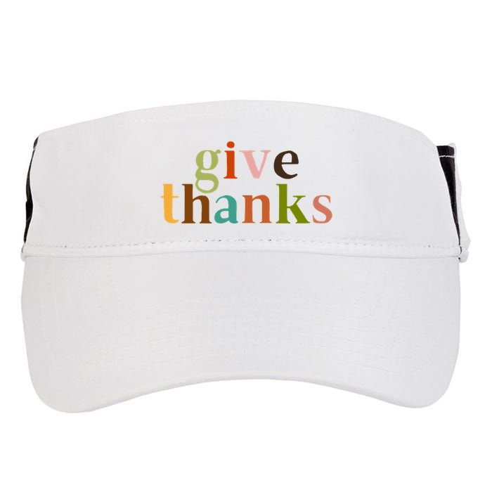 Give Thanks Be Thankful Thankgiving Adult Drive Performance Visor