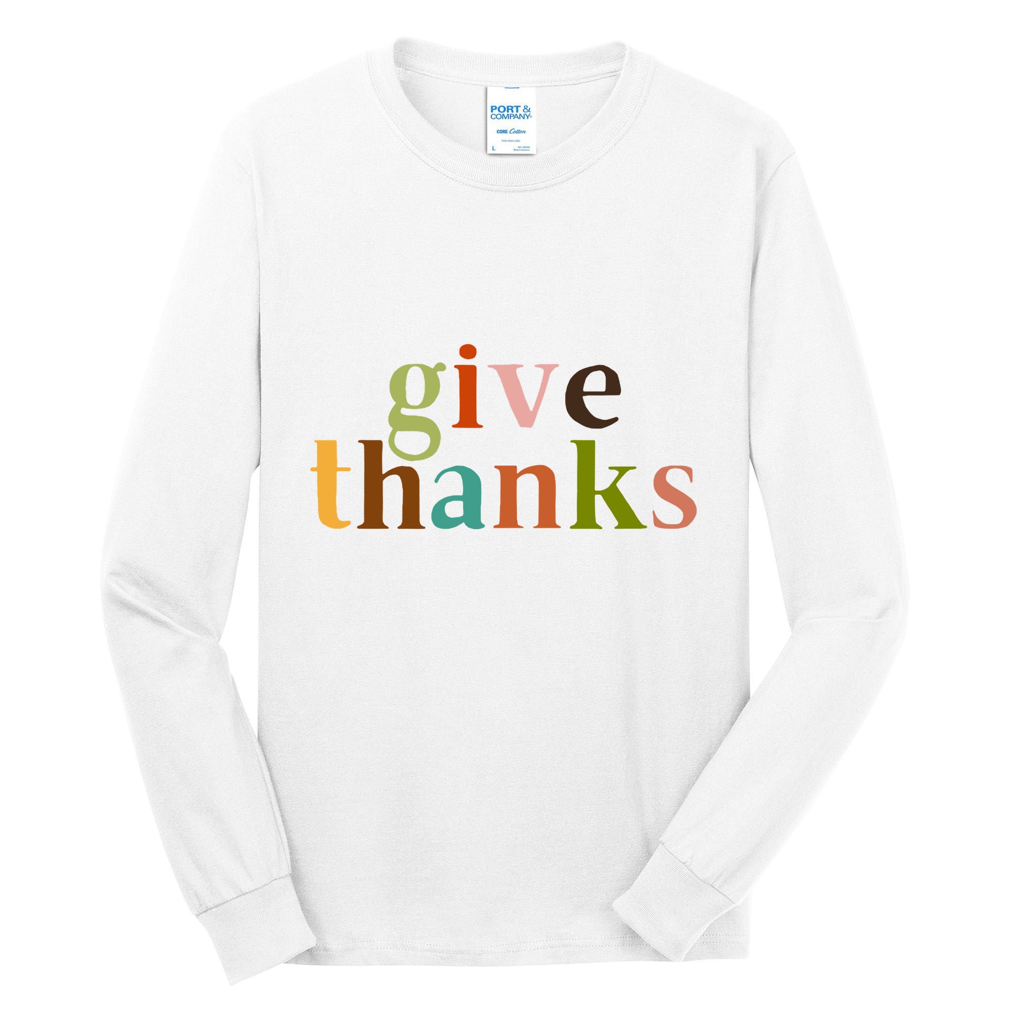 Give Thanks Be Thankful Thankgiving Tall Long Sleeve T-Shirt