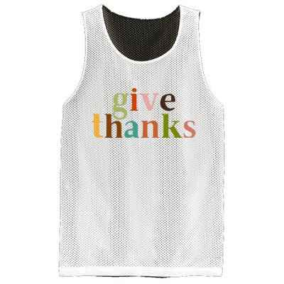 Give Thanks Be Thankful Thankgiving Mesh Reversible Basketball Jersey Tank