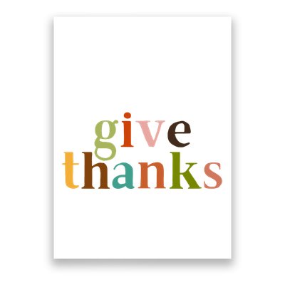 Give Thanks Be Thankful Thankgiving Poster