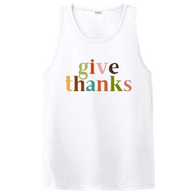 Give Thanks Be Thankful Thankgiving PosiCharge Competitor Tank