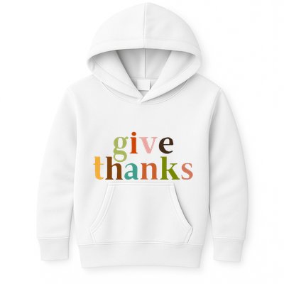 Give Thanks Be Thankful Thankgiving Kids Hoodie