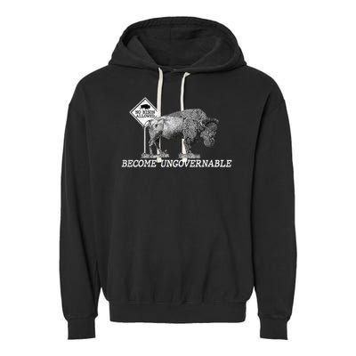 Garand Thumb Become UnGovernable Bison Garment-Dyed Fleece Hoodie