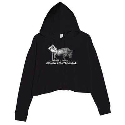Garand Thumb Become UnGovernable Bison Crop Fleece Hoodie