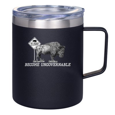 Garand Thumb Become UnGovernable Bison 12oz Stainless Steel Coffee Mug