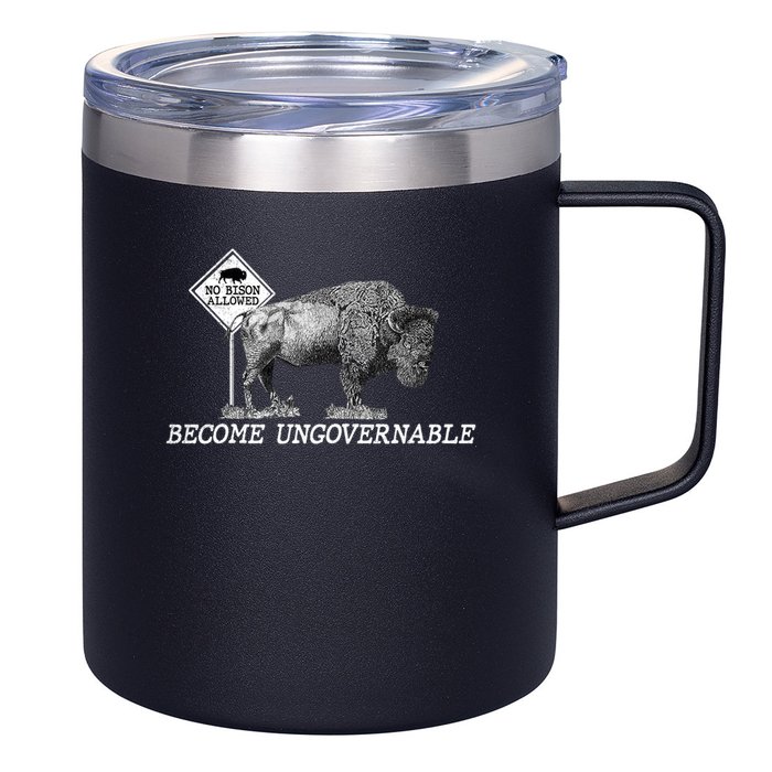 Garand Thumb Become UnGovernable Bison 12oz Stainless Steel Coffee Mug