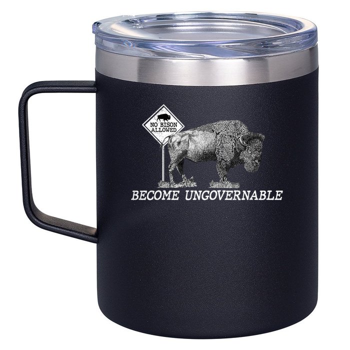 Garand Thumb Become UnGovernable Bison 12oz Stainless Steel Coffee Mug