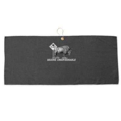 Garand Thumb Become UnGovernable Bison Large Microfiber Waffle Golf Towel