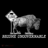 Garand Thumb Become UnGovernable Bison Poster