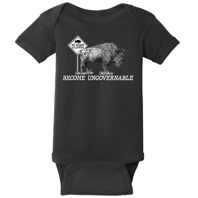Garand Thumb Become UnGovernable Bison Baby Bodysuit
